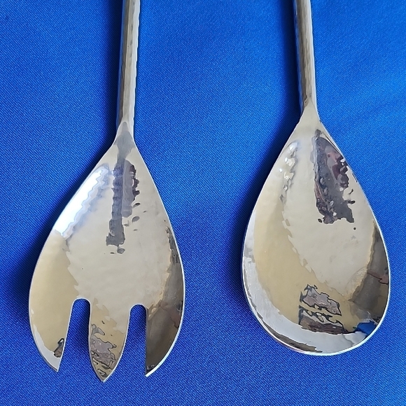Vintage Silver and Brown Beaded Serving Utensils - Picture 2 of 4
